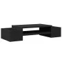 Screen stand with black wood storage 70x27x15 cm by , Computer bases and risers - Ref: Foro24-854680, Price: 31,57 €, Discoun...