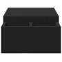Screen stand with black wood storage 70x27x15 cm by , Computer bases and risers - Ref: Foro24-854680, Price: 31,57 €, Discoun...