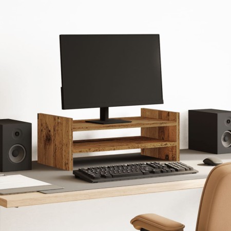 Aged wood screen stand engineering 50x27x20 cm by , Computer bases and risers - Ref: Foro24-854785, Price: 22,94 €, Discount: %