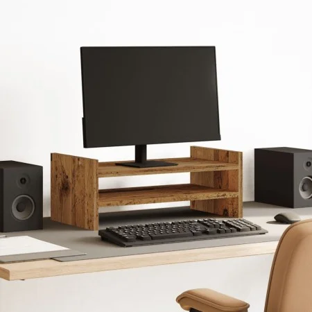 Aged wood screen stand engineering 50x27x20 cm by , Computer bases and risers - Ref: Foro24-854785, Price: 22,45 €, Discount: %