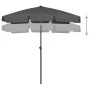 Anthrazitgrauer Sonnenschirm 180x120 cm von vidaXL, Sonnenschirme - Ref: Foro24-314721, Preis: 33,23 €, Rabatt: %