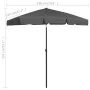 Anthracite gray beach umbrella 180x120 cm by vidaXL, Umbrellas - Ref: Foro24-314721, Price: 33,21 €, Discount: %