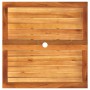 Mesa de jardín ratán sintético madera acacia negro 80x80x75 cm de , Mesas de jardín - Ref: Foro24-366273, Precio: 104,10 €, D...