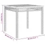 Synthetic rattan garden table with black acacia wood, 80x80x75 cm. by , Garden tables - Ref: Foro24-366273, Price: 125,96 €, ...