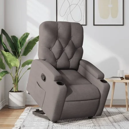 Reclining and elevating armchair in gray taupe fabric by , Armchairs - Ref: Foro24-3204718, Price: 283,14 €, Discount: %