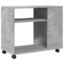 Beistelltisch mit Rädern aus Holz, grau, Betonoptik, 70x35x60cm. von , Seitentische - Ref: Foro24-853149, Preis: 46,79 €, Rab...