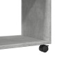 Side table with wheels, engineered wood, gray concrete finish, 70x35x60cm. by , Side tables - Ref: Foro24-853149, Price: 46,7...