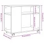 Side table with wheels, engineered wood, gray concrete finish, 70x35x60cm. by , Side tables - Ref: Foro24-853149, Price: 46,3...
