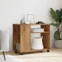 Side table with oak Sonoma wood wheels 70x35x60 cm by , Side tables - Ref: Foro24-853154, Price: 52,71 €, Discount: %