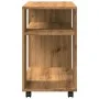Side table with oak Sonoma wood wheels 70x35x60 cm by , Side tables - Ref: Foro24-853154, Price: 52,71 €, Discount: %