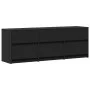 TV-Möbel mit LED-Beleuchtung aus schwarzem Ingenieurholz 140x34x50 cm von , TV-Möbel - Ref: Foro24-3307920, Preis: 138,75 €, ...