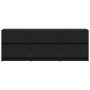 Mueble de TV con LED madera de ingeniería negro 140x34x50 cm