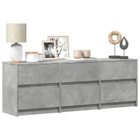 Mueble de TV LED madera ingeniería gris hormigón 140x34x50 cm de , Muebles TV - Ref: Foro24-3307922, Precio: 114,57 €, Descue...