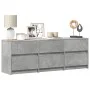 Mueble de TV LED madera ingeniería gris hormigón 140x34x50 cm de , Muebles TV - Ref: Foro24-3307922, Precio: 114,57 €, Descue...