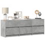 TV-Schrank aus grauem Beton-Ingenieurholz mit LED-Beleuchtung, 140x34x50 cm. von , TV-Möbel - Ref: Foro24-3307922, Preis: 116...
