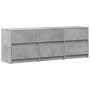 TV-Schrank aus grauem Beton-Ingenieurholz mit LED-Beleuchtung, 140x34x50 cm. von , TV-Möbel - Ref: Foro24-3307922, Preis: 116...
