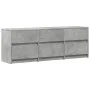 TV-Schrank aus grauem Beton-Ingenieurholz mit LED-Beleuchtung, 140x34x50 cm. von , TV-Möbel - Ref: Foro24-3307922, Preis: 114...