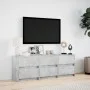 Mueble de TV LED madera ingeniería gris hormigón 140x34x50 cm de , Muebles TV - Ref: Foro24-3307922, Precio: 114,57 €, Descue...
