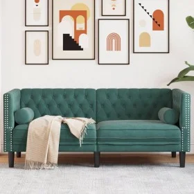 Chesterfield 2-seater sofa with dark green velvet cushions by , Sofas - Ref: Foro24-372685, Price: 308,97 €, Discount: %