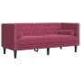 Chesterfield 2-seater sofa with red velvet cushions by , Sofas - Ref: Foro24-372687, Price: 305,88 €, Discount: %
