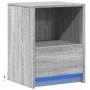 Nachttisch mit LED-Lichtern aus grauem Sonoma-Ingenieurholz von , Nachttische - Ref: Foro24-852029, Preis: 42,63 €, Rabatt: %