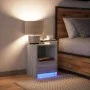 Nachttisch mit LED-Lichtern aus grauem Sonoma-Ingenieurholz von , Nachttische - Ref: Foro24-852029, Preis: 42,63 €, Rabatt: %