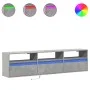 Wall-mounted TV unit with LED in concrete gray, 180x31x45 cm by , TV Furniture - Ref: Foro24-3307943, Price: 151,90 €, Discou...