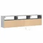 Wall-mounted TV unit with LED in concrete gray, 180x31x45 cm by , TV Furniture - Ref: Foro24-3307943, Price: 151,90 €, Discou...