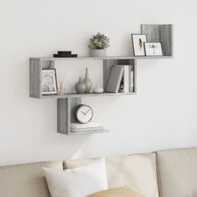 Estante de pared madera ingeniería gris Sonoma 100x15x70 cm de , Estantes y estanterías - Ref: Foro24-853196, Precio: 39,22 €...