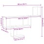 Engineered wood Sonoma gray wall shelf 100x15x70 cm by , Shelves and shelves - Ref: Foro24-853196, Price: 39,22 €, Discount: %