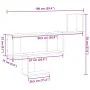 Engineered wood Sonoma gray wall shelf 100x15x70 cm by , Shelves and shelves - Ref: Foro24-853196, Price: 38,50 €, Discount: %