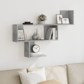 Wandregal aus grauem Beton-Ingenieurholz 100x15x70 cm von , Regale und Regale - Ref: Foro24-853194, Preis: 36,64 €, Rabatt: %