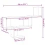 Engineered wood gray concrete wall shelf 100x15x70 cm by , Shelves and shelves - Ref: Foro24-853194, Price: 35,99 €, Discount: %