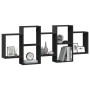 Schwarzes Wandregal aus Ingenieurholz 159x18x65 cm von , Regale und Regale - Ref: Foro24-853210, Preis: 64,40 €, Rabatt: %