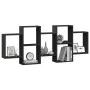 Schwarzes Wandregal aus Ingenieurholz 159x18x65 cm von , Regale und Regale - Ref: Foro24-853210, Preis: 63,32 €, Rabatt: %