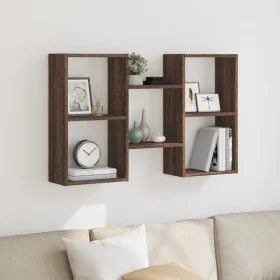 Engineered wood brown oak wall shelf 96x18x60 cm by , Shelves and shelves - Ref: Foro24-853233, Price: 42,42 €, Discount: %
