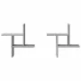 Wall shelf 2 units engineered wood Sonoma gray 38x12x38cm by , Shelves and shelves - Ref: Foro24-853250, Price: 21,57 €, Disc...