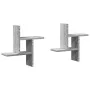 Wall shelf 2 units engineered wood Sonoma gray 38x12x38cm by , Shelves and shelves - Ref: Foro24-853250, Price: 21,57 €, Disc...