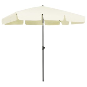 Sombrilla de playa amarillo arena 200x125 cm de vidaXL, Sombrillas - Ref: Foro24-314727, Precio: 44,53 €, Descuento: %