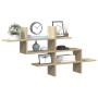 Wandregal aus Sonoma-Eichenfurnier 124,5x18x60,5 cm von , Regale und Regale - Ref: Foro24-853265, Preis: 38,45 €, Rabatt: %
