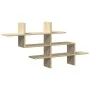 Engineered oak Sonoma wood wall shelf 124.5x18x60.5 cm by , Shelves and shelves - Ref: Foro24-853265, Price: 37,73 €, Discoun...