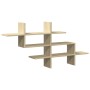 Wandregal aus Sonoma-Eichenfurnier 124,5x18x60,5 cm von , Regale und Regale - Ref: Foro24-853265, Preis: 38,45 €, Rabatt: %