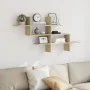 Engineered oak Sonoma wood wall shelf 124.5x18x60.5 cm by , Shelves and shelves - Ref: Foro24-853265, Price: 37,73 €, Discoun...