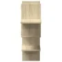 Engineered oak Sonoma wood wall shelf 124.5x18x60.5 cm by , Shelves and shelves - Ref: Foro24-853265, Price: 37,73 €, Discoun...