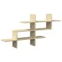 Engineered oak Sonoma wood wall shelf 124.5x18x60.5 cm by , Shelves and shelves - Ref: Foro24-853265, Price: 37,73 €, Discoun...