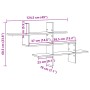 Wandregal aus Sonoma-Eichenfurnier 124,5x18x60,5 cm von , Regale und Regale - Ref: Foro24-853265, Preis: 38,45 €, Rabatt: %