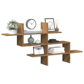 Wandregal aus Eichen-Ingenieurholzhandwerk 124,5x18x60,5 cm. von , Regale und Regale - Ref: Foro24-853271, Preis: 40,80 €, Ra...