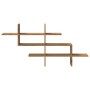 Engineered oak wood artisan wall shelf 124.5x18x60.5 cm by , Shelves and shelves - Ref: Foro24-853271, Price: 35,13 €, Discou...