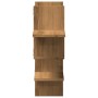 Engineered oak wood artisan wall shelf 124.5x18x60.5 cm by , Shelves and shelves - Ref: Foro24-853271, Price: 35,13 €, Discou...