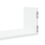 Estantes de pared 2 uds madera ingeniería blanca 80x18x18 cm